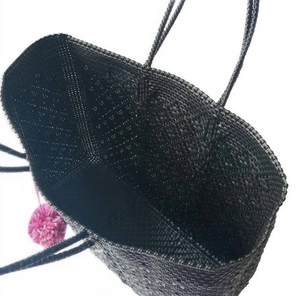 TIN MARIN women's woven super tote bag in black - Picture 3 of 3